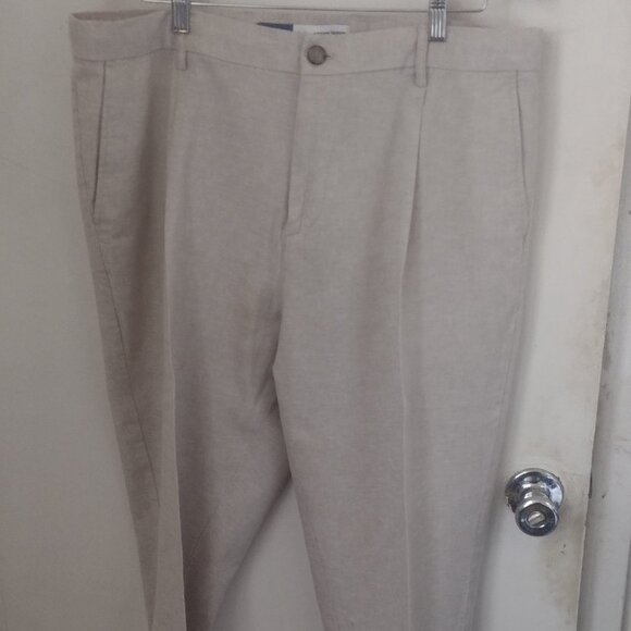 Old Navy Linen-Blend Suit, XL Blazer & Loose Taper Ankle Pants "A Stone's Throw" - Picture 2 of 9